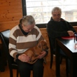 Vítání pokračovalo i doma - babička s dědou